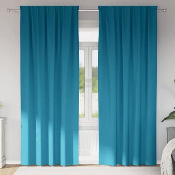 vidaXL Zwart-out Gordijnen met Ringen 2 st Turquoise 260 x, Huis en Inrichting, Verzenden, Nieuw