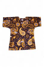 Marineblauw Geel Paisley Dashiki Shirt / Dashiki Jurk - Afri, Ophalen of Verzenden, Nieuw