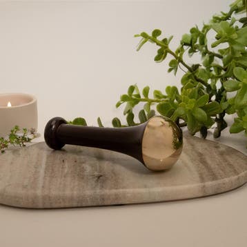 Kansa wand met koper voor het gezicht ± 13 x 4,5 cm, Huis en Inrichting, Keuken | Servies, Ophalen of Verzenden, Nieuw