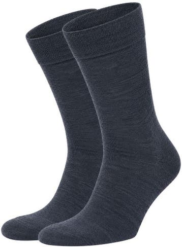 Suitable Merino Sokken Jeans Blauw 2-Pack maat 43-46 Heren, Verzenden, Nieuw, Blauw, Suitable