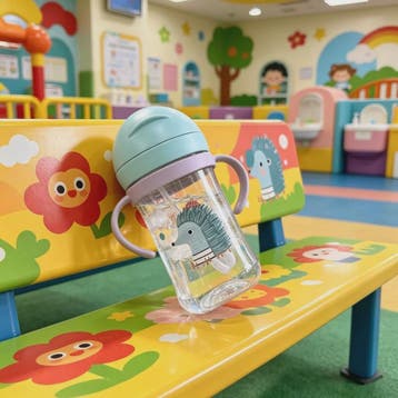 Schattige Anti-Kwelp Tuitbeker met Handvat - 350ml - Leuke D, Verzenden, Nieuw