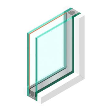 Dubbel glas gelaagd binnen + buiten 44.2 - sp - #44.2, Doe-het-zelf en Verbouw, Glas en Ramen, Ophalen of Verzenden, Nieuw