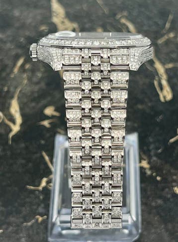 Rolex Datejust 41 - White Dial -126300 - Iced Out - Diamonds, Staal, Polshorloge, Nieuw, Rolex