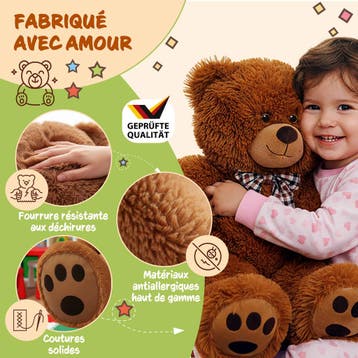 Knuffelbeer Bruin Pluche 50cm L (Knuffels, Speelgoed), Verzenden, Nieuw
