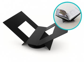 XEMM Boekenstandaard - 32 x 20 x 15,5 cm - Metaal - Zwart, Verzenden, Nieuw