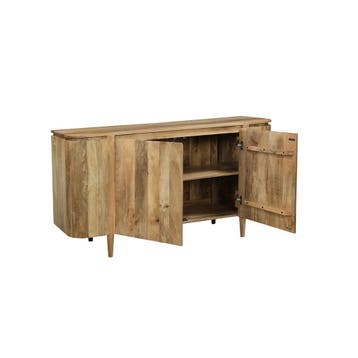 Dressoir Mangohout Ovalis 160 cm, Verzenden, Nieuw, Overige houtsoorten, Industriële meubels