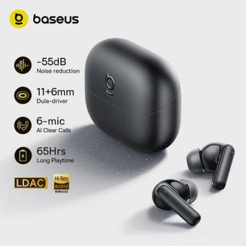 Baseus Bass EP10 Ultra Draadloze Oordopjes met Adaptive ANC,, Verzenden, Nieuw