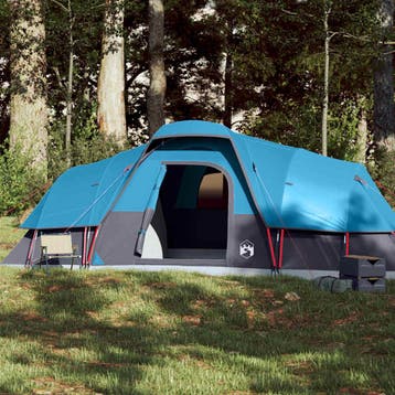vidaXL Koepeltent voor gezin 11-persoons waterdicht blauw, Verzenden, Nieuw, Tot en met 2