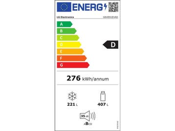 LG GSXE91EVAD - Vrijstaande Amerikaanse koelkast - 628 liter, Verzenden, Zo goed als nieuw