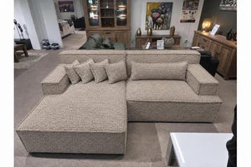 Domburg Loungebank - loungebanken - Taupe, Nieuw, 150 cm of meer, Stof, 250 tot 300 cm