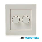 DUO DIMMER AFDEKPLAAT | MAT WIT | ION INDUSTRIES, Nieuw