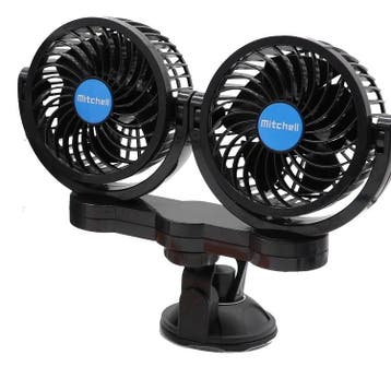 Duo auto ventilator - 4 inch - 12V - Met zuignap, Ophalen of Verzenden, Nieuw