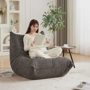 Moderne Chenille Togo Fauteuil - Comfortabele Lounge Stoel m, Cd's en Dvd's, Verzenden, Nieuw in verpakking