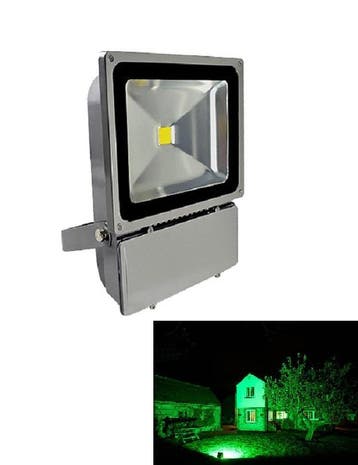 LED Bouwlamp Groen - 100 Watt, Ophalen of Verzenden, Nieuw, 50 tot 200 watt, Lamp met armatuur