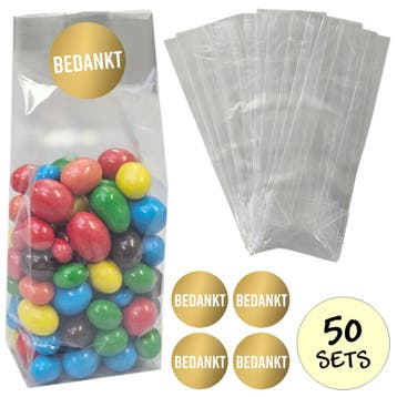 Fako Bijoux - Uitdeelzakjes Met Sluitstickers - 50 Stickers, Verzenden, Nieuw