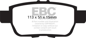 EBC 05-14 Honda Ridgeline 3.5 Greenstuff Rear Brake Pads, Ophalen of Verzenden, Nieuw