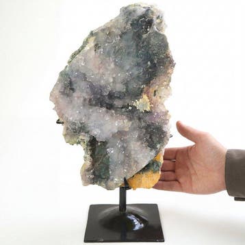 Rozenbloem Amethist - Interieurstuk - 31x17x14 cm- 1.55 kg, Verzamelen