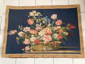 Wandtapijt - 90 cm - 133 cm - Wandtapijt bloemstilleven