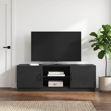 vidaXL TV-kast Zwart 150 x 31 x 47 cm Bewerkt hout, Minder dan 50 cm, Verzenden, Nieuw, Minder dan 100 cm