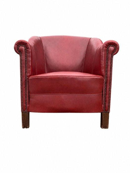 Fauteuil - Leder, Antiek en Kunst, Curiosa en Brocante