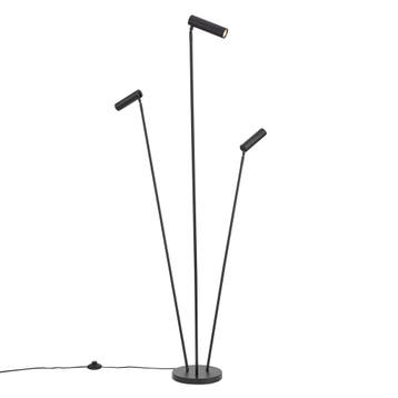 Moderne vloerlamp zwart 3-lichts GU10 35mm - Thomas, Verzenden, Nieuw, Modern