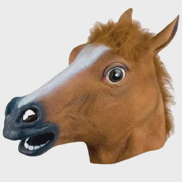 Men Brown Horse Masks Girl Funny Horse Head Mask  Latex Anim, Verzenden, Nieuw