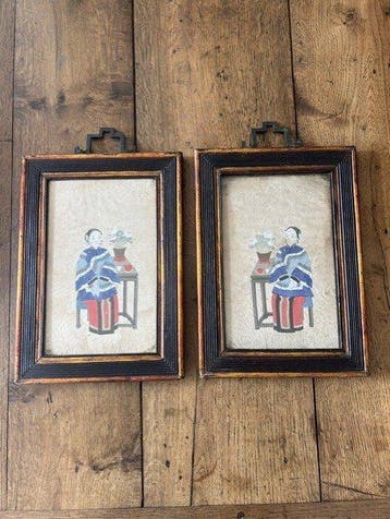 Chinese hofdames - onbekend - China - Qing dynasty (Manchu, Antiek en Kunst
