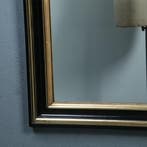 Schouwspiegel groot genoeg als passpiegel zwart en goud mooi, Antiek en Kunst, Antiek | Spiegels, Ophalen of Verzenden