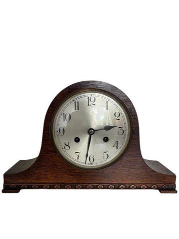 Klok - - Eik - 1920-1930 - Napoleon-Hat Mantel Clock, Antiek en Kunst