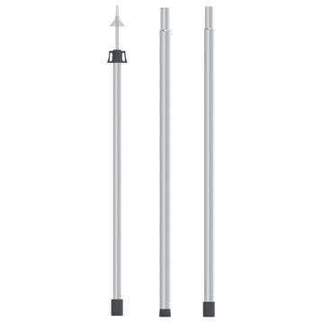 vidaXL Luifelstok telescopisch 102-260 cm aluminium, Verzenden, Nieuw