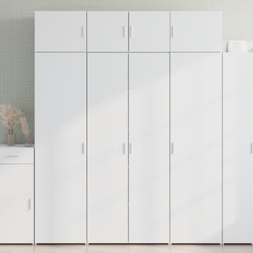 vidaXL buffetkast 80x42,5x185 cm bewerkt hout wit, Verzenden, Nieuw, Minder dan 100 cm, 25 tot 50 cm