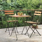 vidaXL Bistrotafel inklapbaar 55x54x71 cm massief teakhout, Tuin en Terras, Verzenden, Nieuw, Hout