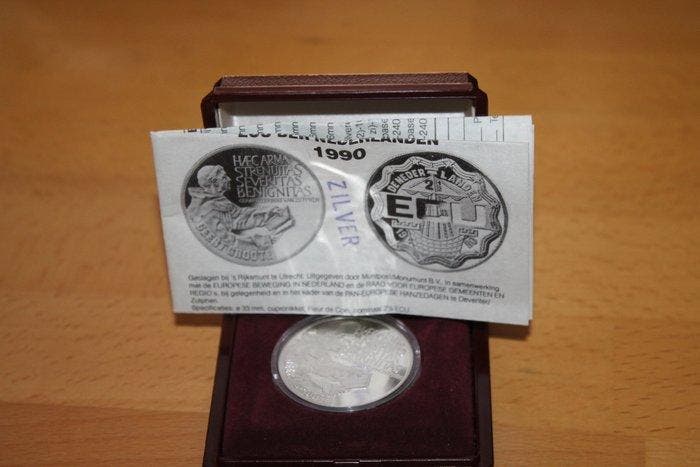 Nederland. 25 Ecu 1990 (Zonder minimumprijs), Postzegels en Munten, Munten | Nederland