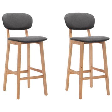 Design Barstoelen donkergrijs | 61% Korting!, Met voetsteun, 60 tot 90 cm, Ophalen of Verzenden, Zo goed als nieuw