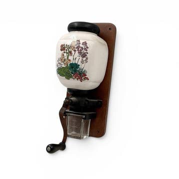 Koffiemolen - Hout, Metaal, Glas, Aardewerk - Wand