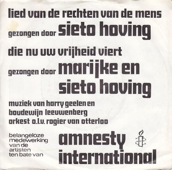 Single - Sieto Hoving, Marijke Hoving - Lied Van De Rechten, Cd's en Dvd's, Vinyl | Nederlandstalig, Verzenden