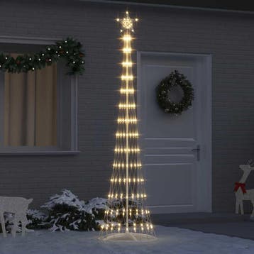 vidaXL LED Kerstboom Warmwit 250 cm Metaal, Diversen, Kerst, Verzenden, Nieuw