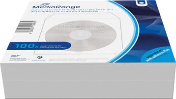 MediaRange CD/DVD Sleeve / Papieren Hoes voor 1 Disc met Ven, Verzenden, Nieuw in verpakking