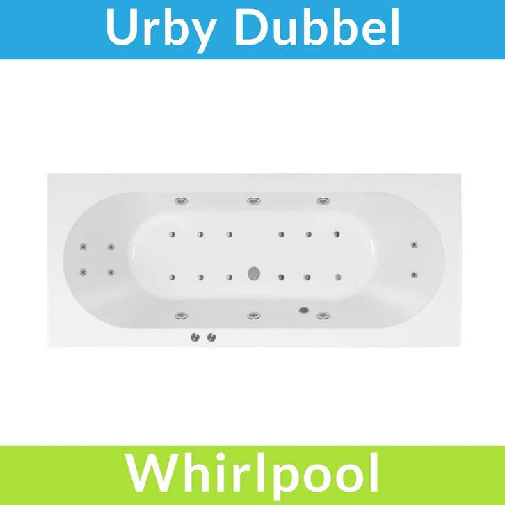 Whirlpool BWS Urby 190x90 cm Dubbel systeem, Doe-het-zelf en Verbouw, Sanitair, Bad, Nieuw, Ophalen of Verzenden