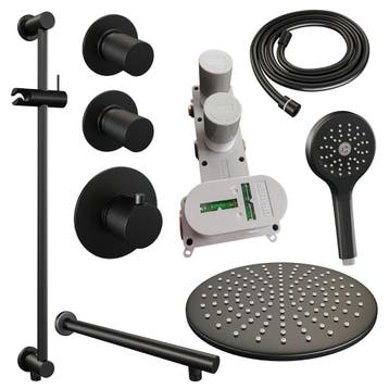 Brauer Black Carving Thermostatische Regendoucheset Inbouw -, Ophalen of Verzenden, Nieuw