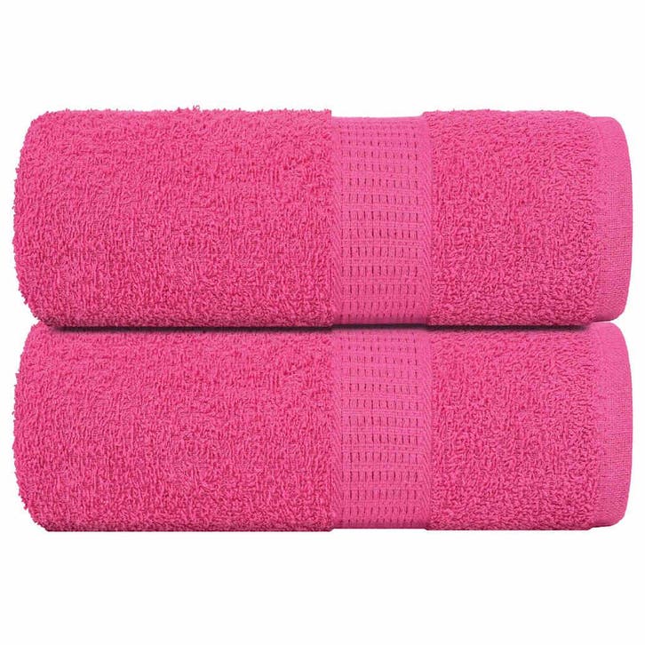 vidaXL Gastendoekjes FROGN 2 st 30x50 cm 360 g/m² roze, Huis en Inrichting, Badkamer | Badtextiel en Accessoires, Roze, Nieuw