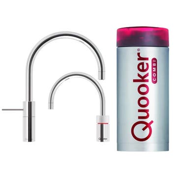 Quooker Nordic Round Twintaps met Combi + Boiler RVS, Doe-het-zelf en Verbouw, Sanitair, Ophalen of Verzenden, Nieuw