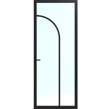Skantrae binnendeur SSL4512 83x211,5 (Zwart, Blankglas), 80 tot 100 cm, Binnendeur, Nieuw, Ophalen of Verzenden