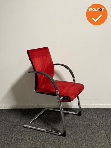 Vergaderstoel - Ahrend - A350 - Met rode bekleding, Vergader- of Presentatieruimte, Ophalen of Verzenden, Gebruikt, Stoel