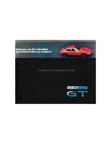 1969 OPEL GT 1100 / GT 1900 BROCHURE DUITS, Nieuw, Opel, Author