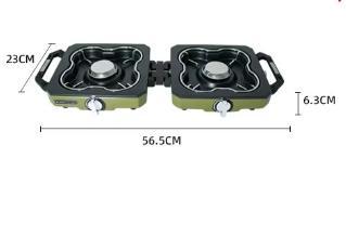 Draagbaar camping gasfornuis dubbele brander opvouwbaar, Caravans en Kamperen, Kampeeraccessoires, Verzenden, Nieuw