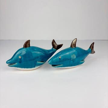 Mario Klara (1973) - Dolphin and Shark, Antiek en Kunst