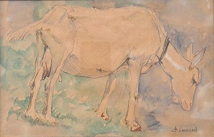 Jan Strube (1892-1985) - The Goat, Antiek en Kunst, Kunst | Schilderijen | Klassiek