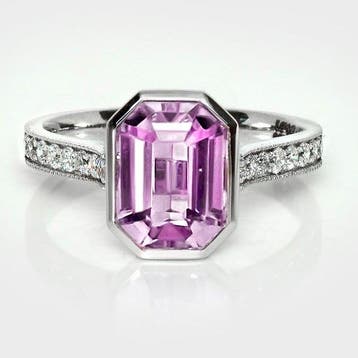 Zonder minimumprijs - Ring - 14 karaat Witgoud, HRD 3,60 ct, Nieuw