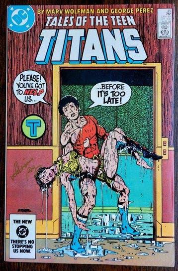 Tales of the Teen Titans #45 - Signed by Adrienne Roy + COA, Nieuw
